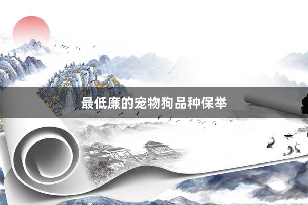 最低廉的宠物狗品种保举